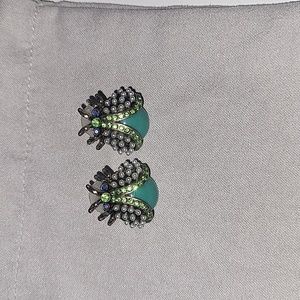 EUC Eye Candy Los Angeles embellished Beetle earrings